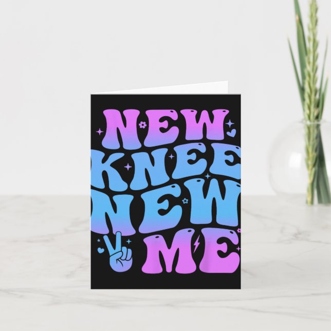 New Knee New Me Funny Knee Replacement Surgery Rec Kort (Framsida)
