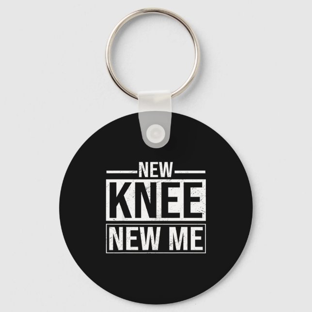 New Knee New Me Funny Knee Replacement Surgery Rec Nyckelring (Framsida)