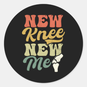 New Knee New Me Knee Surgery Runt Klistermärke