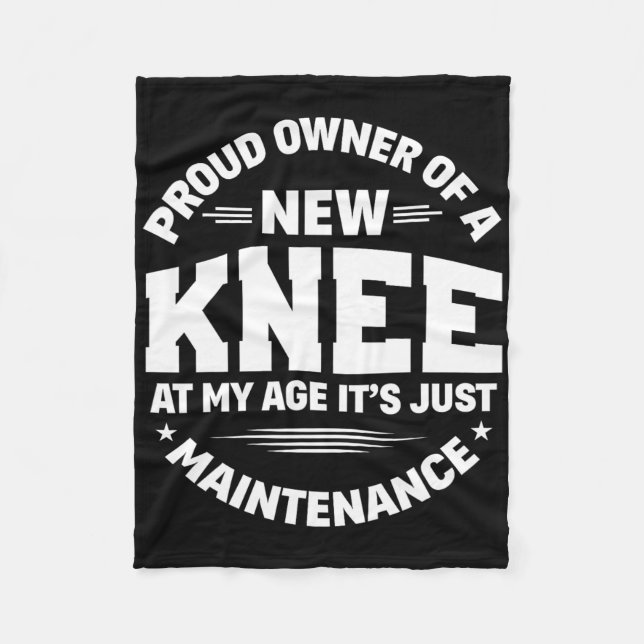 New Knee Replacement Surgery Get Well Recovery Gag Fleecefilt (Framsidan)