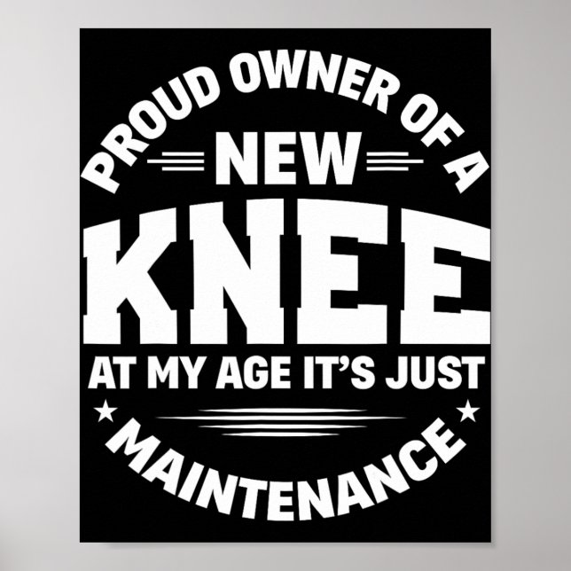 New Knee Replacement Surgery Get Well Recovery Gag Poster (Framsidan)