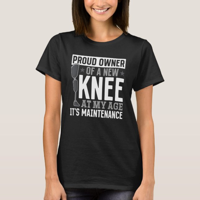 New Knee Surgery Recovery Get Well T Shirt (Framsida)