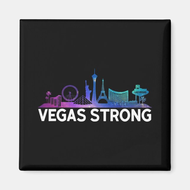 New Las Vegas Strong For Men, Women And Youth  Magnet (Framsidan)