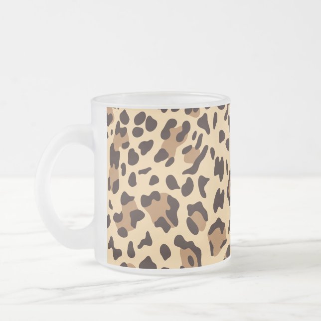 New Leopard Struktur 6 Frostad Glasmugg (Vänster)