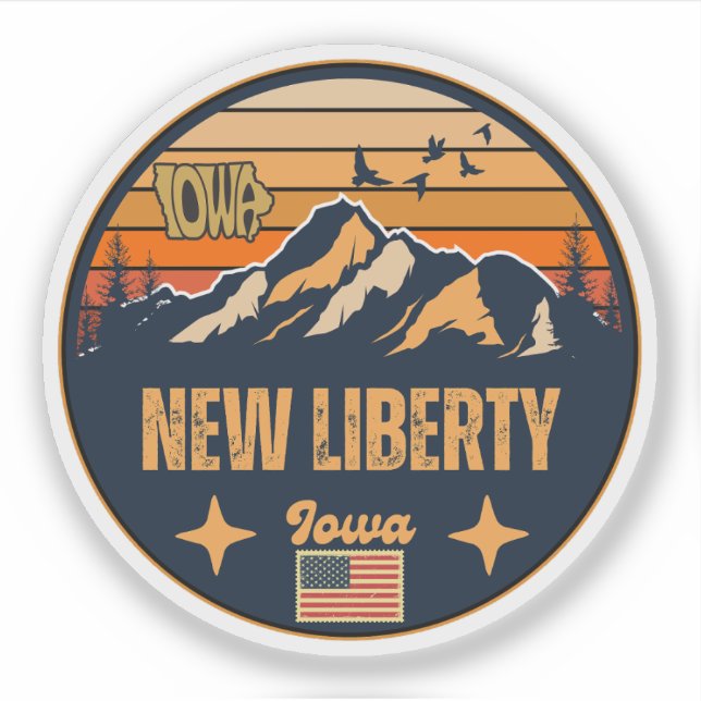 New Liberty, Iowa Klistermärken (Framsida)