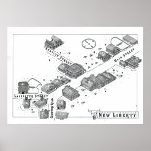 New Liberty Poster Karta (28 x 20 version)