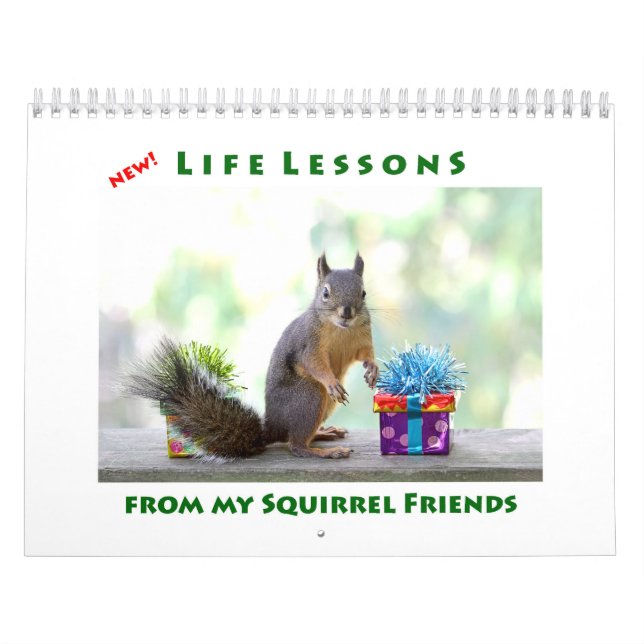 New Life Lessons Funny Squirrel Calendar Kalender (Omslag)