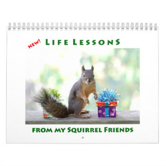 New Life Lessons Funny Squirrel Calendar Kalender