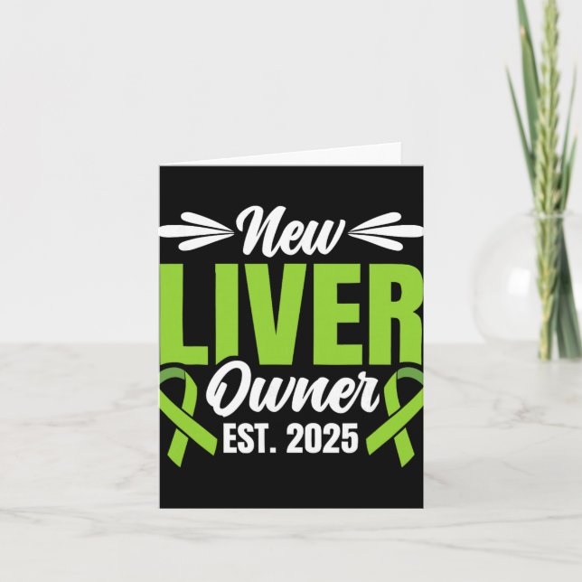 New Liver Owner Est. 2025 - Liver Transplant Recie Kort (Framsida)