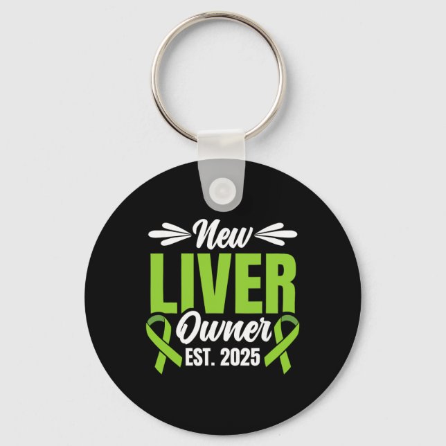 New Liver Owner Est. 2025 - Liver Transplant Recie Nyckelring (Framsida)