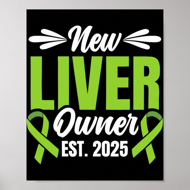 New Liver Owner Est. 2025 - Liver Transplant Recie Poster (Framsidan)