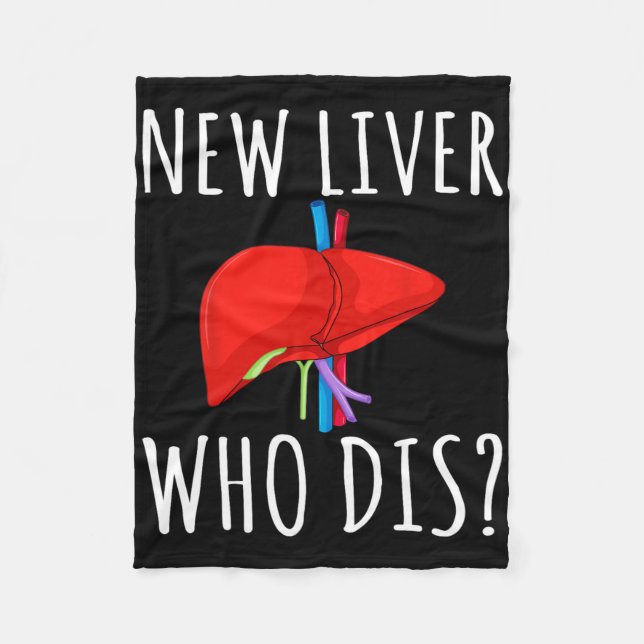 New Liver Who Dis Men Women Liver Transplant Recie Fleecefilt (Framsidan)