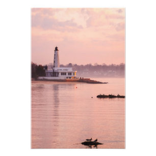 New London Harbor Light Fototryck