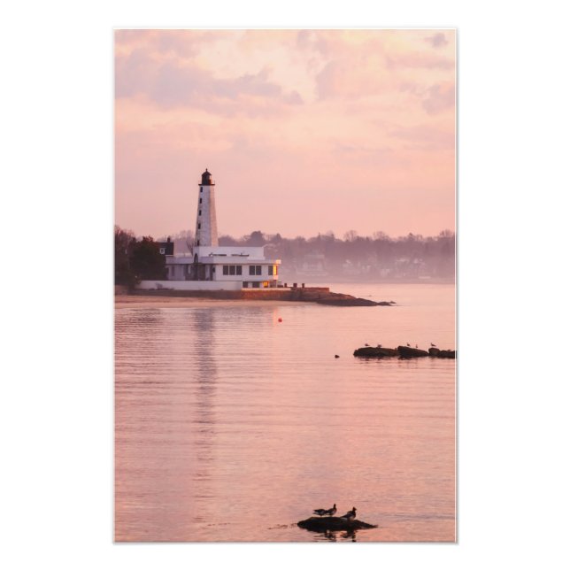 New London Harbor Light Fototryck (Framsidan)