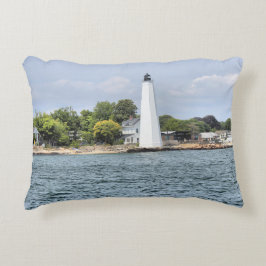New London Harbour Lighthouse Connecticut Pillow Prydnadskudde