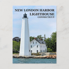 New London Harbour Lighthouse, Connecticut Postcar Vykort