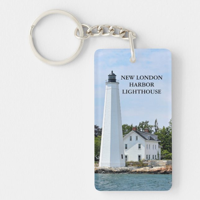 New London Harbour Lighthouse, CT Keychain (Framsidan)