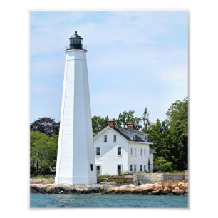 New London Harbour Lighthouse, CT Photo Print Fototryck