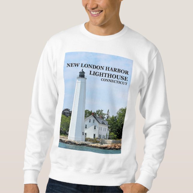 New London Harbour Lighthouse, CT Sweatshirt (Framsida)