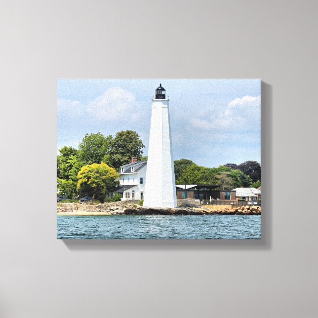 New London Harbour Lighthouse CT Wrapped Canvas (Framsida)