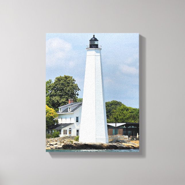 New London Harbour Lighthouse CT Wrapped Canvas (Framsida)