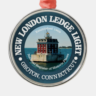 New London Ledge Light Julgransprydnad Metall