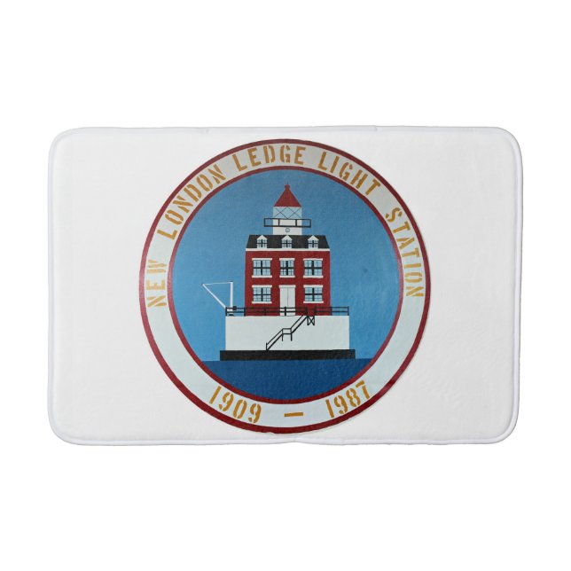 New London Ledge Lighthouse, Connecticut Bath Mat Badrumsmatta (Framsidan)