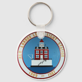 New London Ledge Lighthouse, Connecticut Keychain Nyckelring