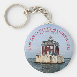 New London Ledge Lighthouse, Connecticut Keychain Nyckelring