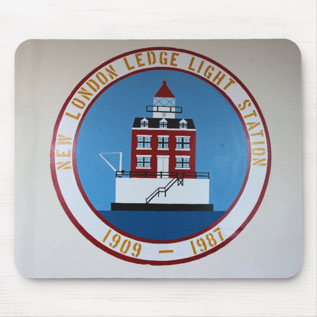 New London Ledge Lighthouse, Connecticut Mousepad Musmatta (Framsidan)