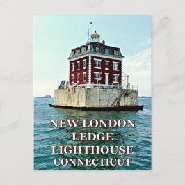 New London Ledge Lighthouse, Connecticut Postcard Vykort