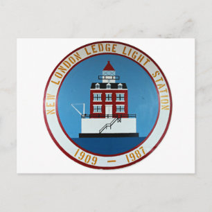 New London Ledge Lighthouse, Connecticut Postcard Vykort