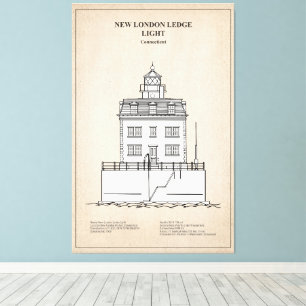New London Ledge Lighthouse - Connecticut - SBD Canvastryck