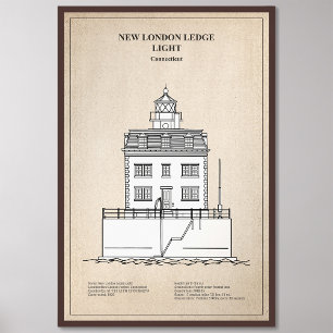 New London Ledge Lighthouse - Connecticut - SBD Fototryck