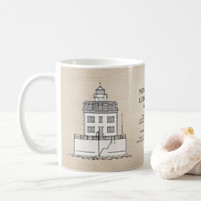 New London Ledge Lighthouse - Connecticut - SBD Kaffemugg (Med munk)