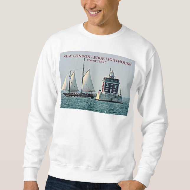 New London Ledge Lighthouse Connecticut Sweatshirt (Framsida)