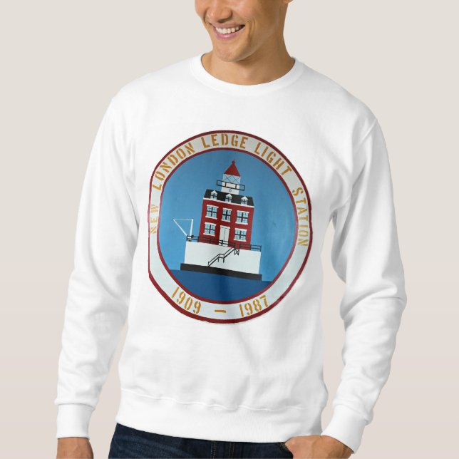 New London Ledge Lighthouse Connecticut Sweatshirt (Framsida)