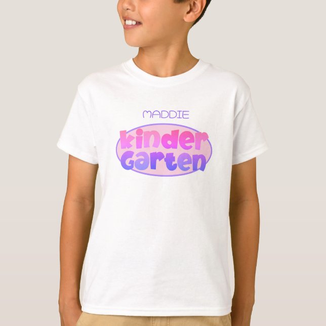 New Low Price! Cute, PERSONALIZED Kindergarten  T Shirt (Framsida)