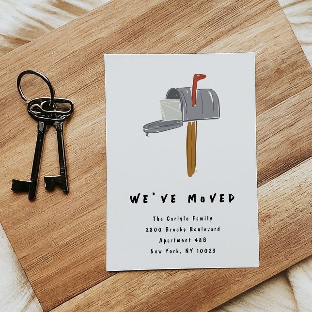 New Mailbox Illustrated Moving Announcements Meddelande (New Mailbox Illustrated Moving Announcements)