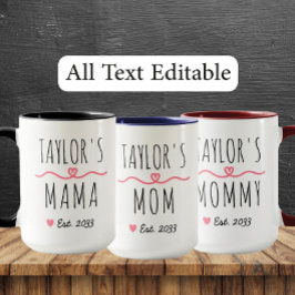 New Mama with Custom Name, Title & Est. Year Mugg
