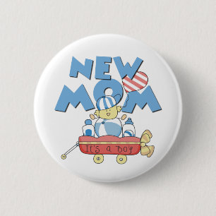 New mamma Det är en pojk- och gåvor. Knapp