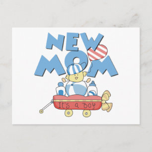 New mamma Det är en pojk- och gåvor. Meddelande Vykort