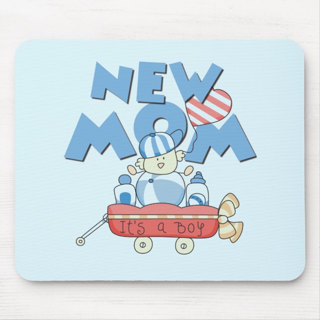 New mamma Det är en pojk- och gåvor. Musmatta (Framsidan)
