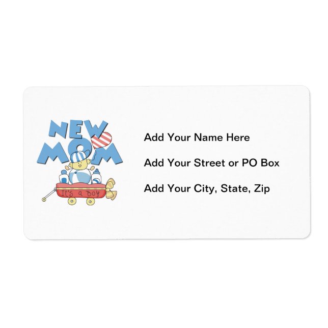 New mamma.. Det är en pojkgåva Fraktsedel (Framsidan)