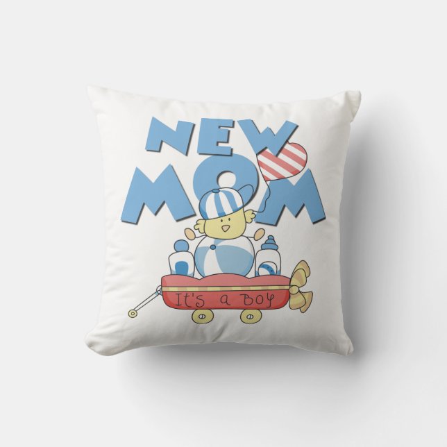 New mamma.. Det är en pojkgåva Kudde (Framsida)