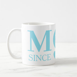 New mamma Mamma Rosa Blue Anpassningsbar date baby Kaffemugg