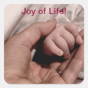 New mamma och Baby - Joy of Life Fyrkantigt Klistermärke