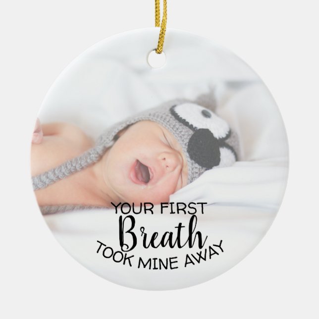 New mamma Pappa Baby Photo Ornament (Framsidan)