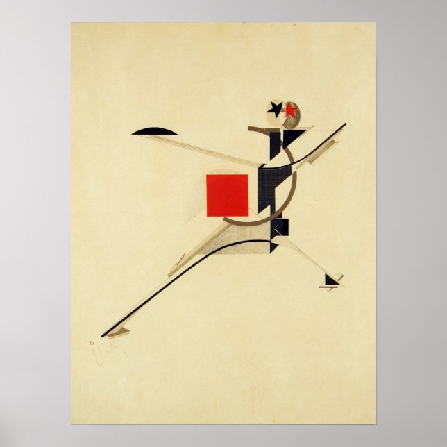 New Man by El Lissitzky Abstrakt Poster (Framsidan)