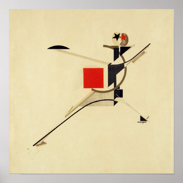 New Man by El Lissitzky Abstrakt Poster (Framsidan)